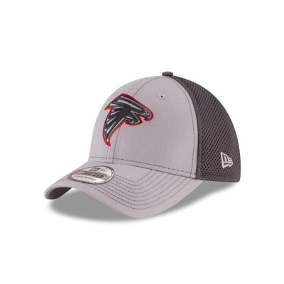 Atlanta Falcons Gorra | New Era NFL Grayed Out 39thirty Stretch Fit Cap Mexico - Grises